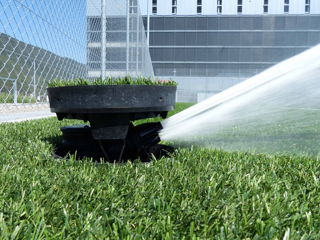 Sports ground irrigation system for professional turf and landscape maintenance